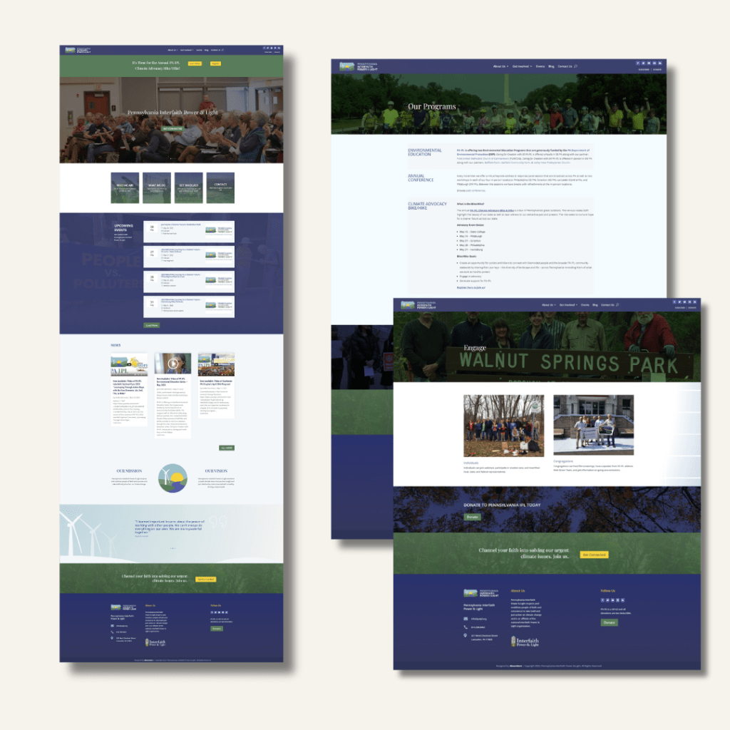 Pennsylvania power and light website mockup