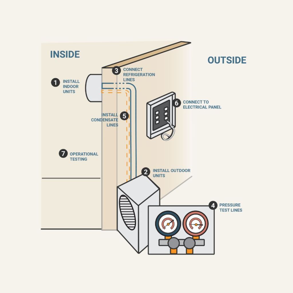 HVAC installation diagram (Adobe Illustrator)