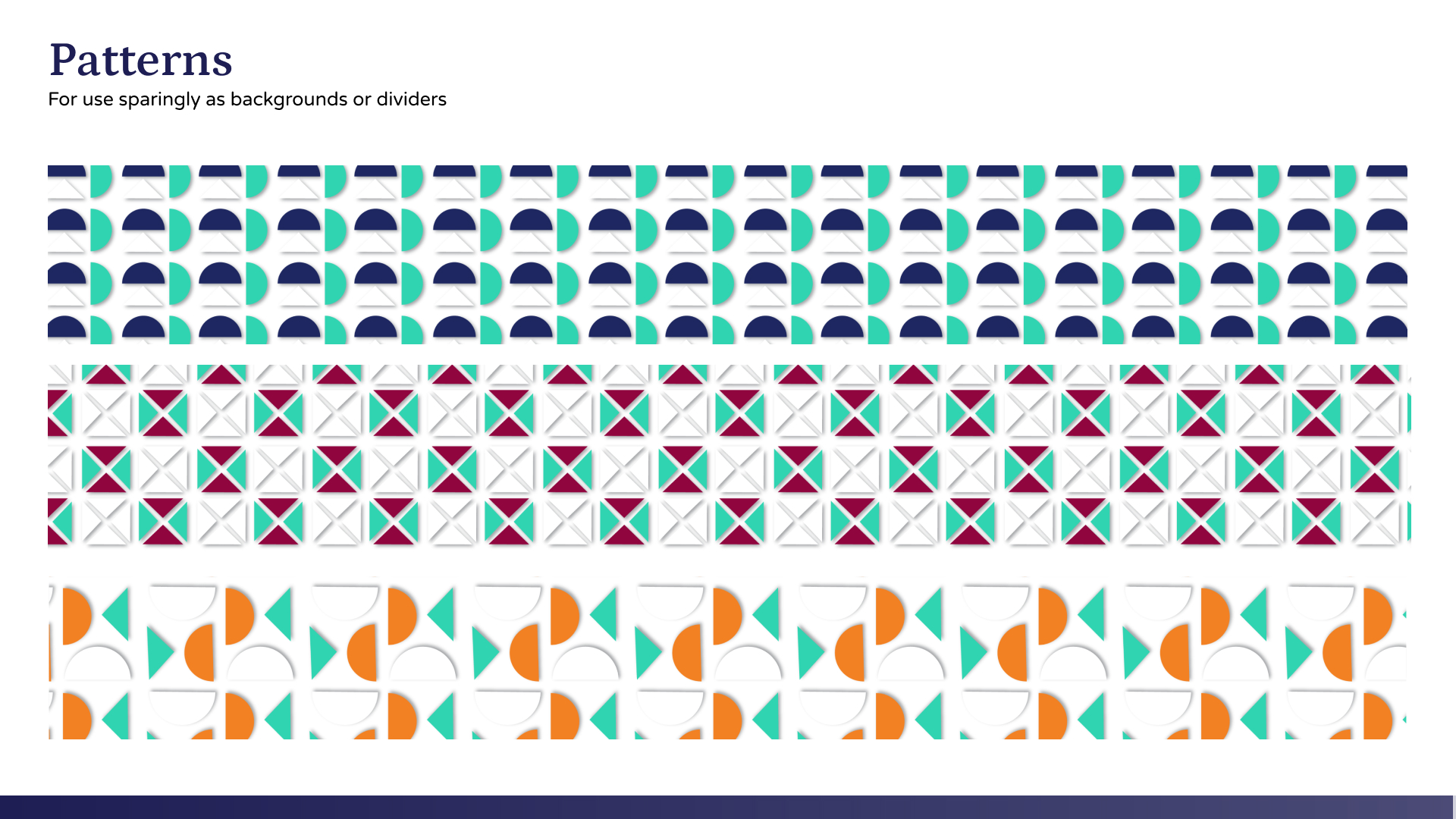 Pattern elements for use in Sparrow Branding