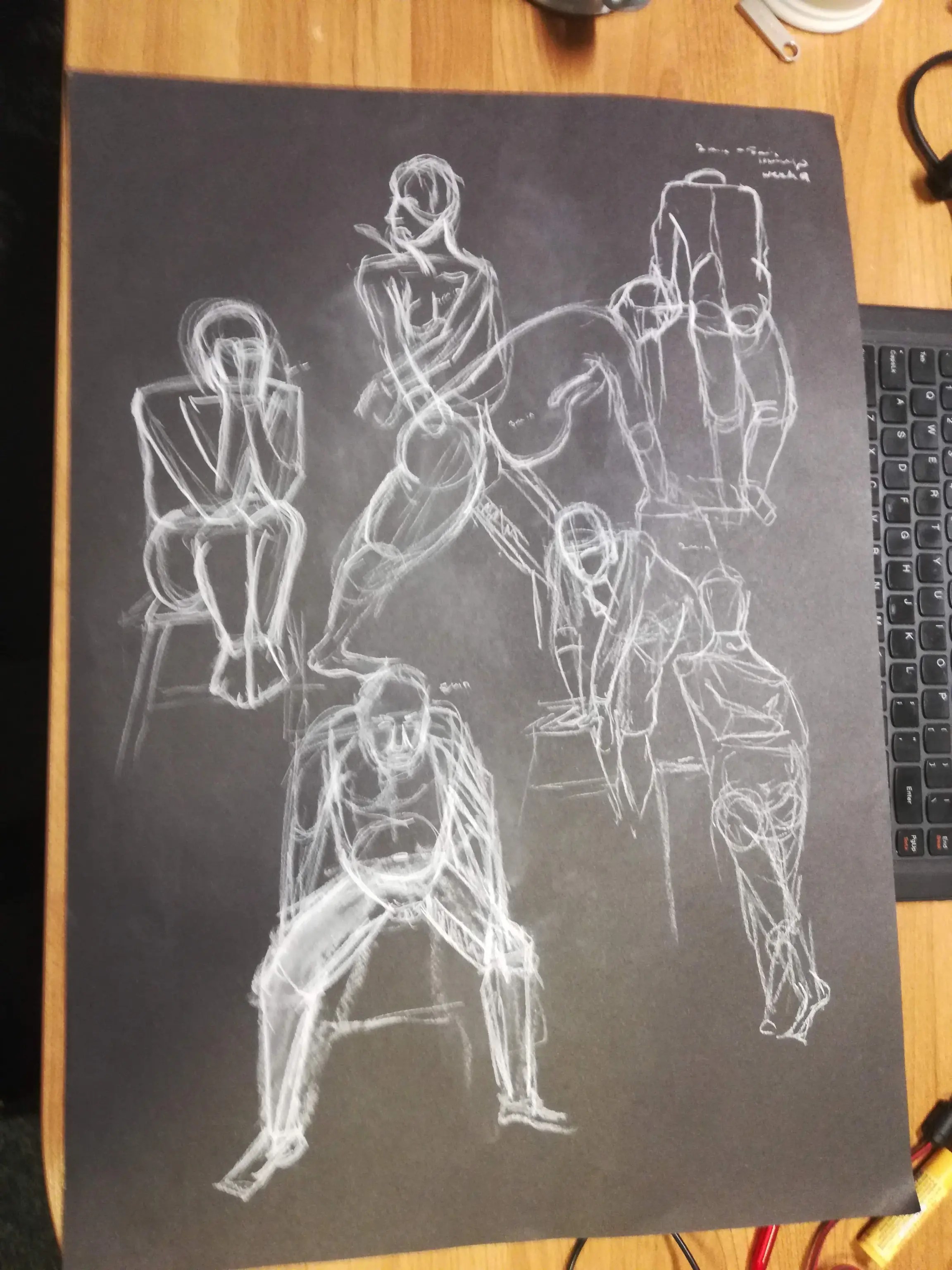 White charcoal short poses